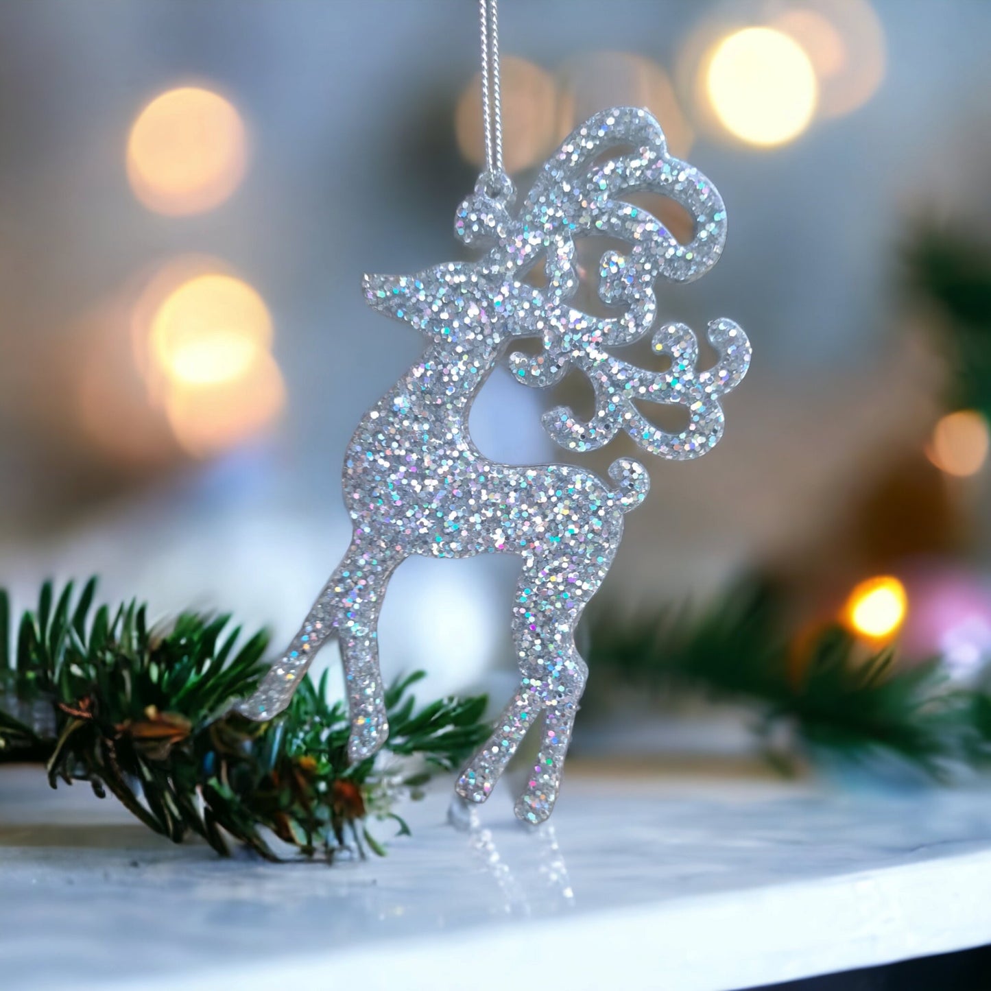 Rudolph silver sparkle reindeer - Ear Candy by Naomi Rudolph silver sparkle reindeer