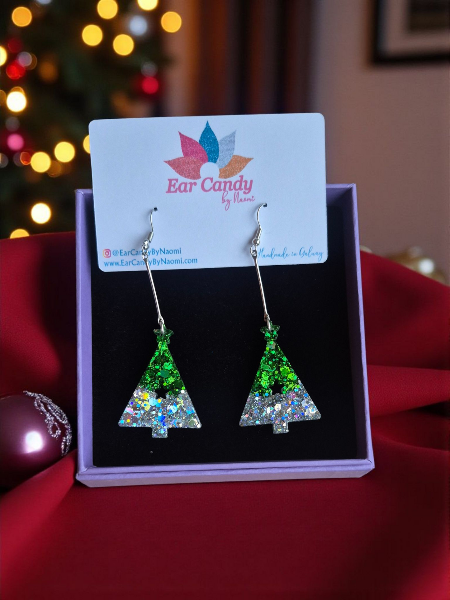 Christmas tree silver drops