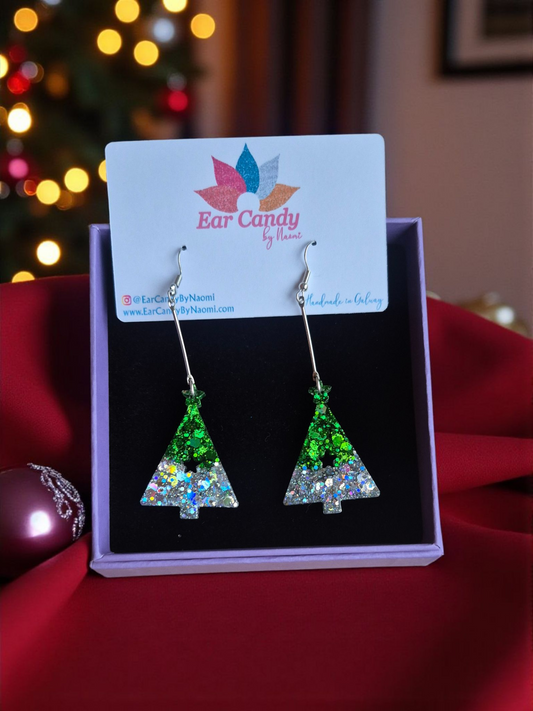 Christmas tree silver drops
