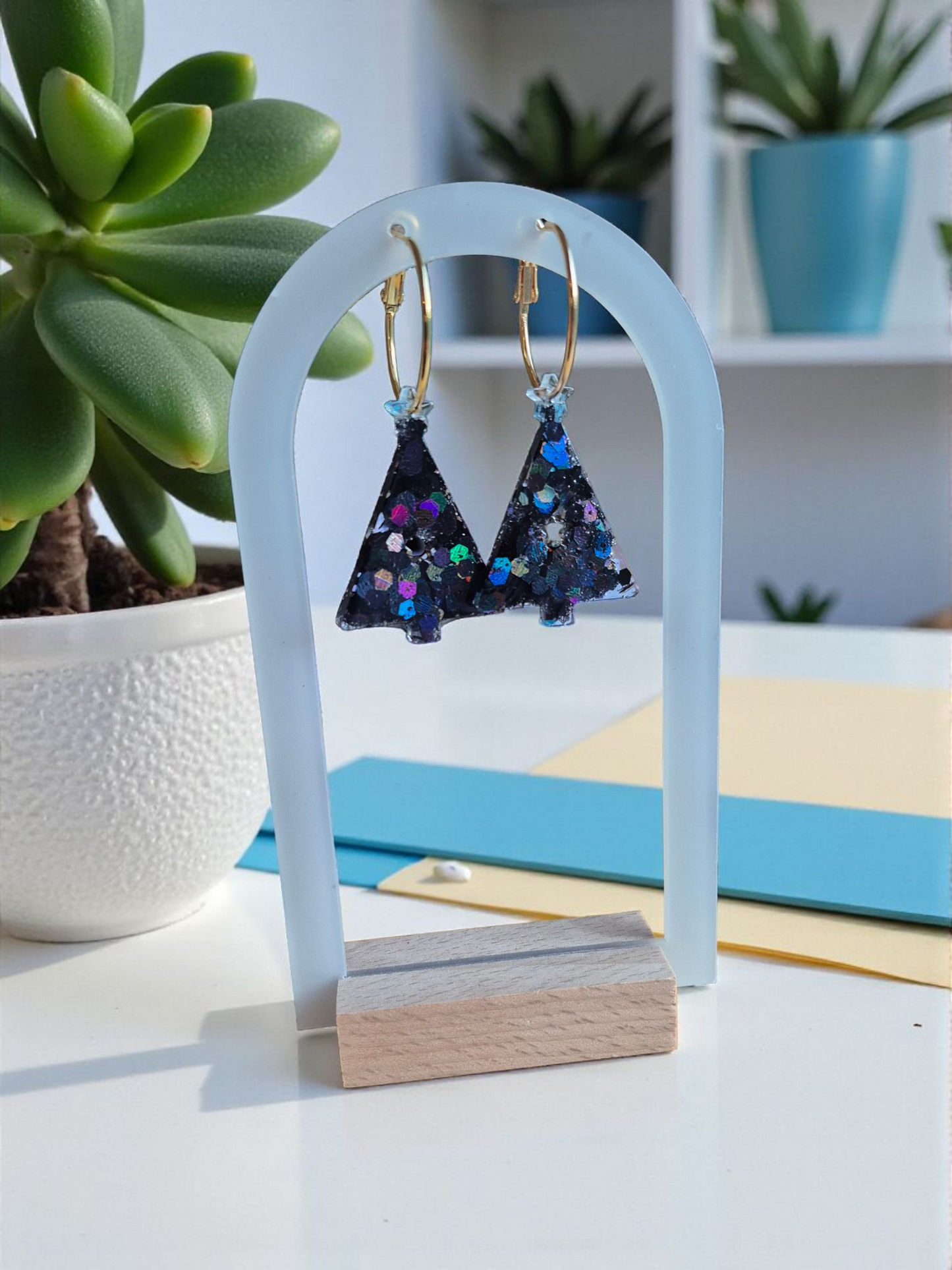 Christmas Tree hoops