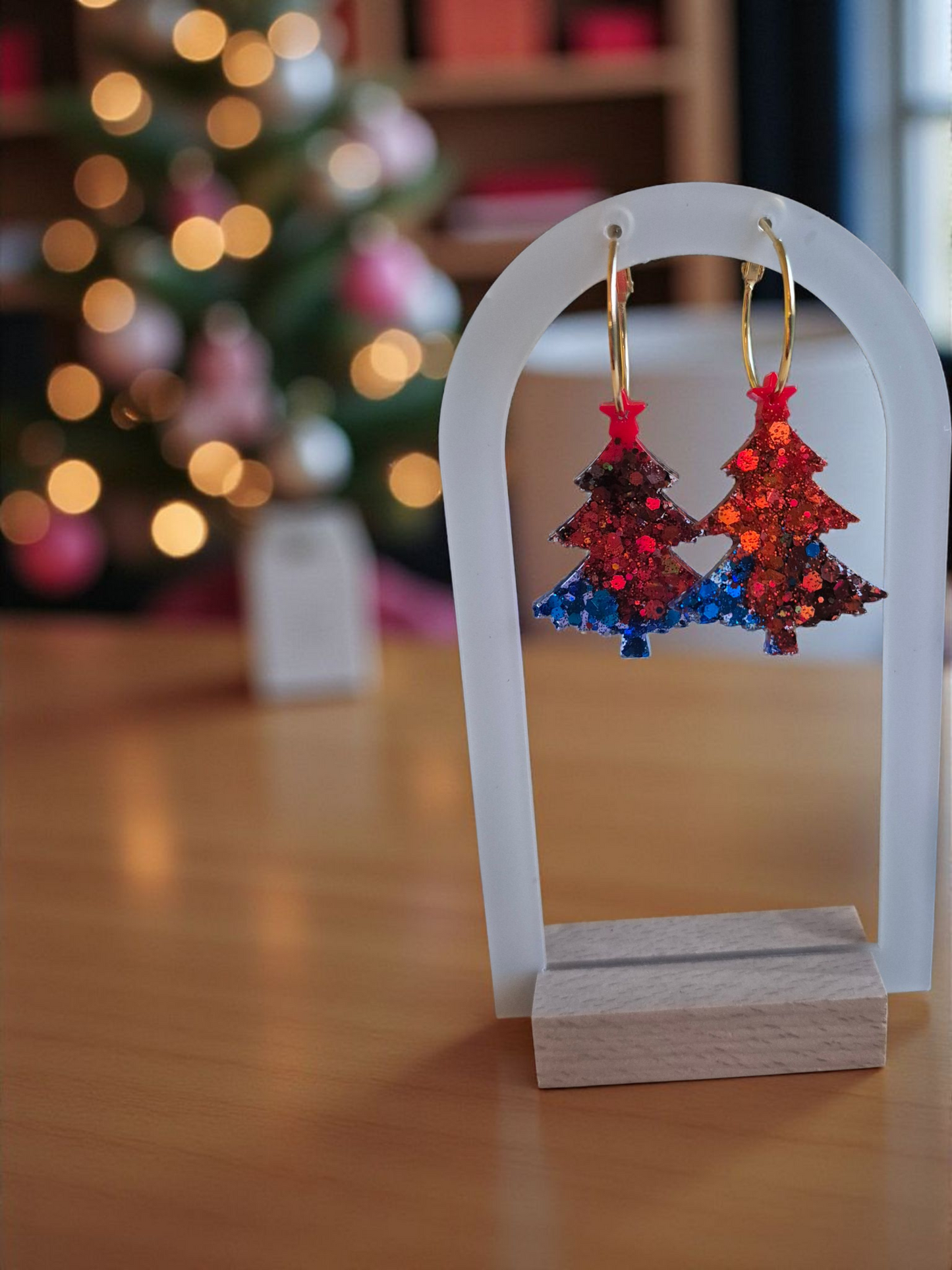Christmas Tree hoops