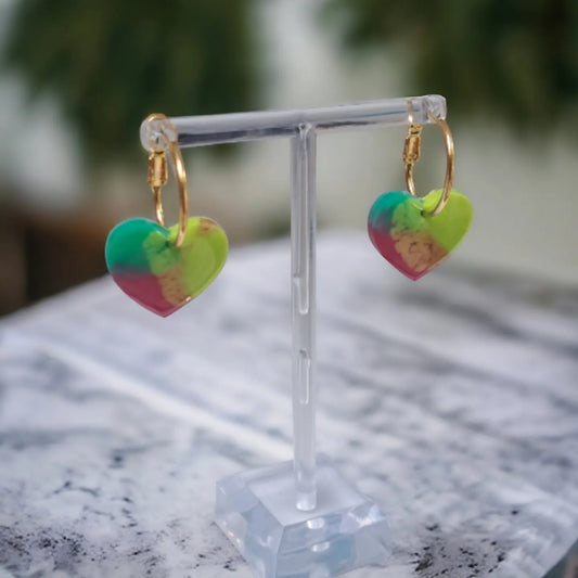 Pastel heart on a hoop