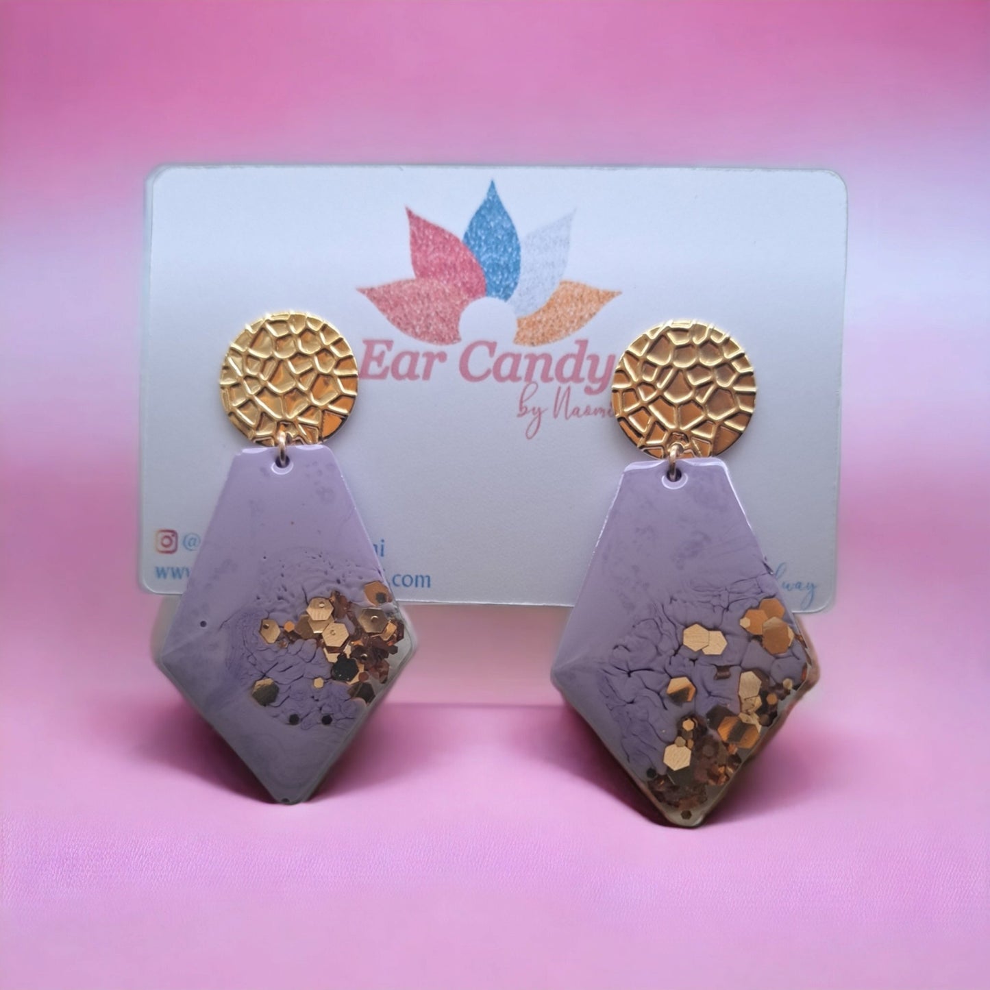 Audrey lilac drops - Ear Candy by Naomi Audrey lilac drops