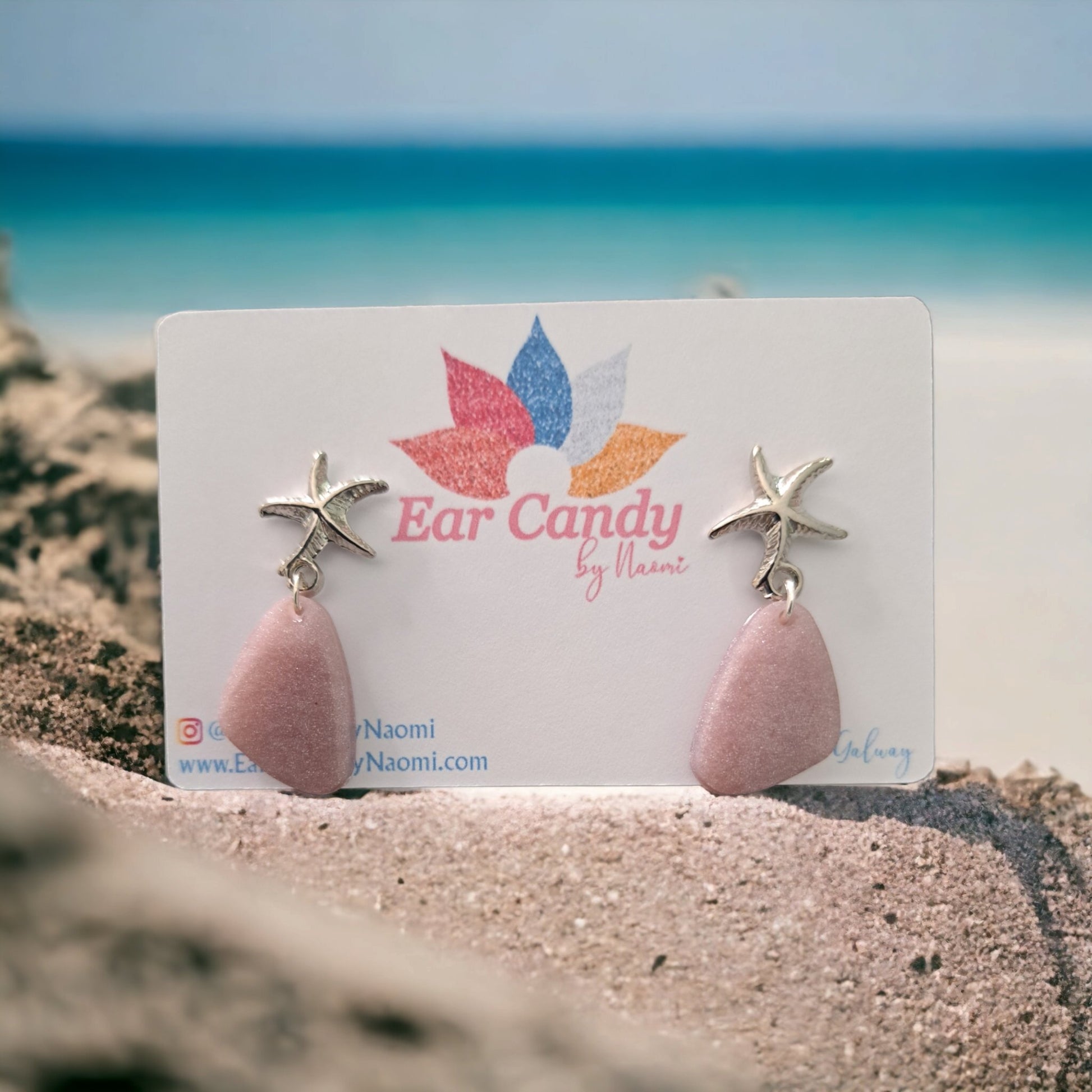 Pale pink starfish - Ear Candy by Naomi Pale pink starfish