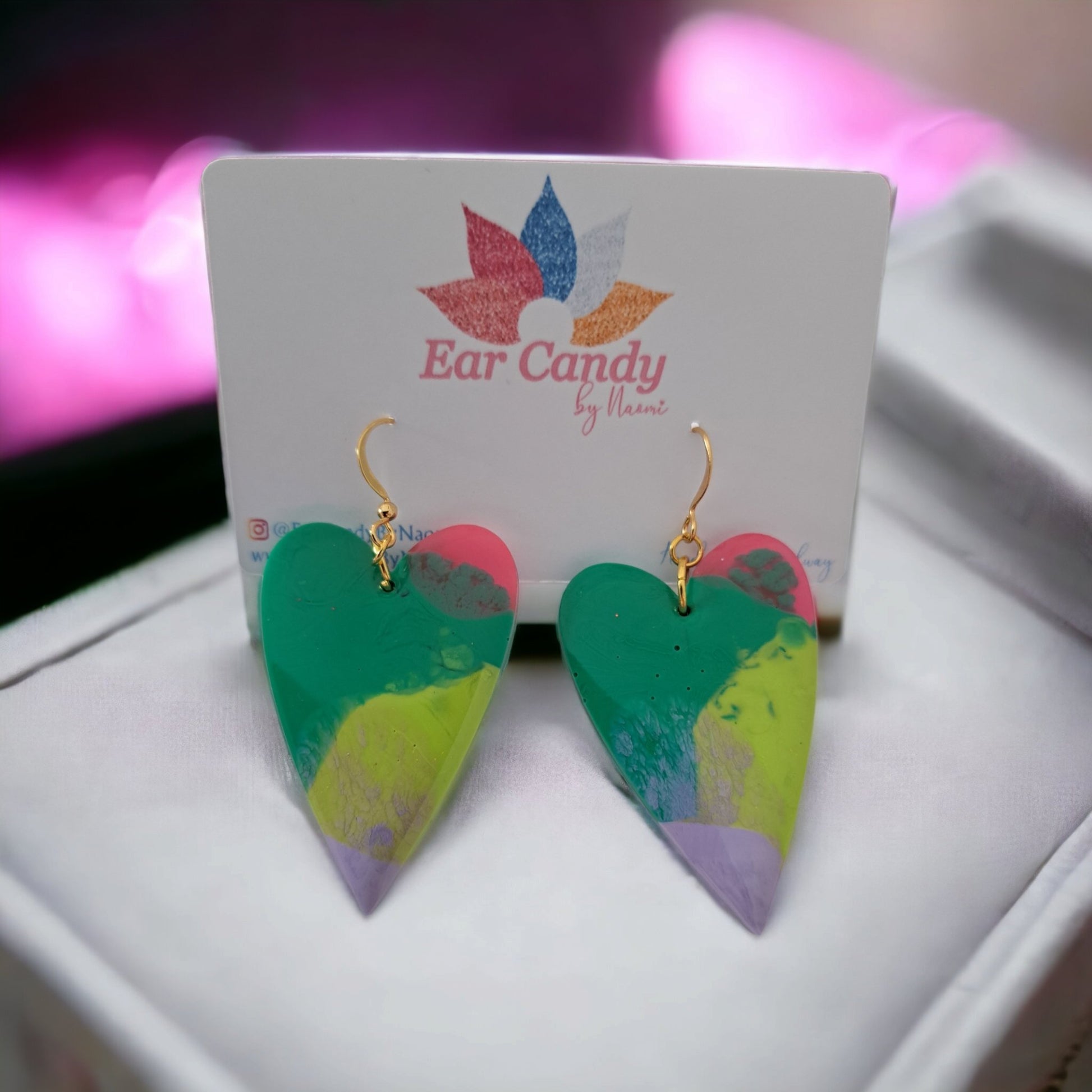 Hula Pastel Hearts - Ear Candy by Naomi Hula Pastel Hearts