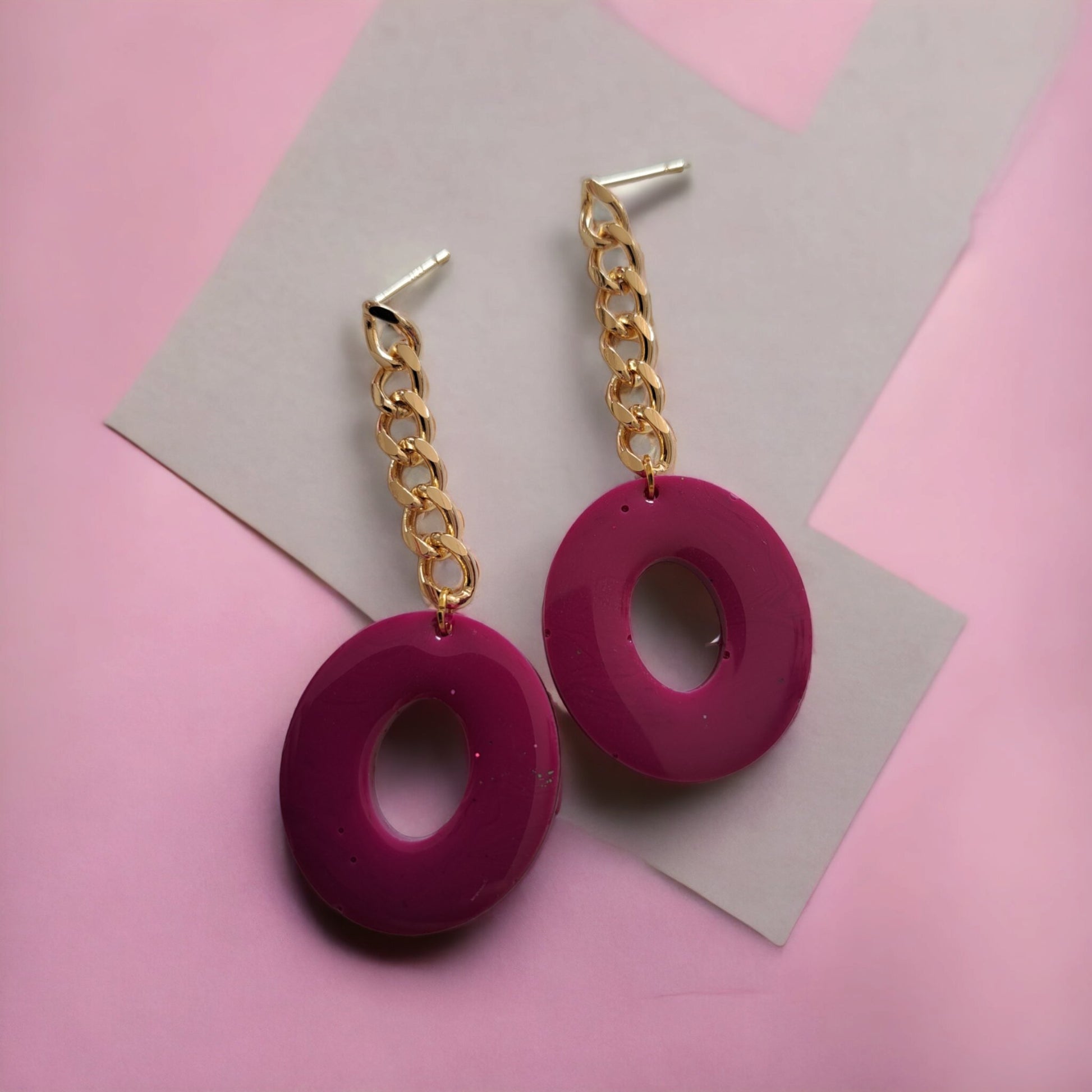 Chain reaction Pop pink - Ear Candy by Naomi Chain reaction Pop pink