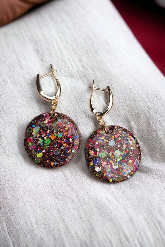 Glitter Ball Disc Drop - Ear Candy by Naomi Glitter Ball Disc Drop