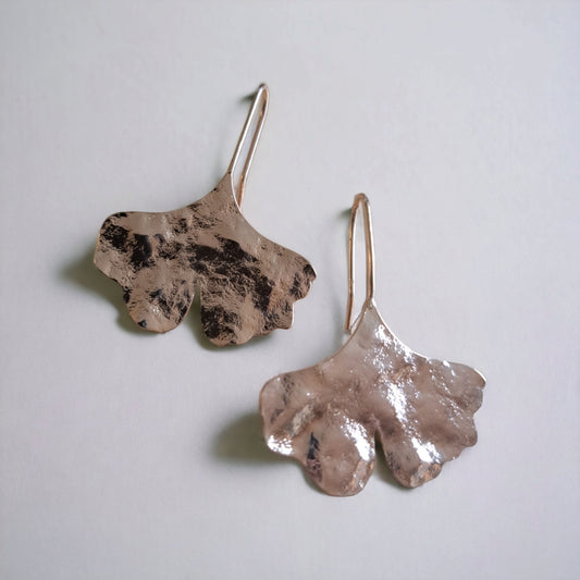 Ginko Gold Leaf Earrings - Ear Candy by Naomi Ginko Gold Leaf Earrings