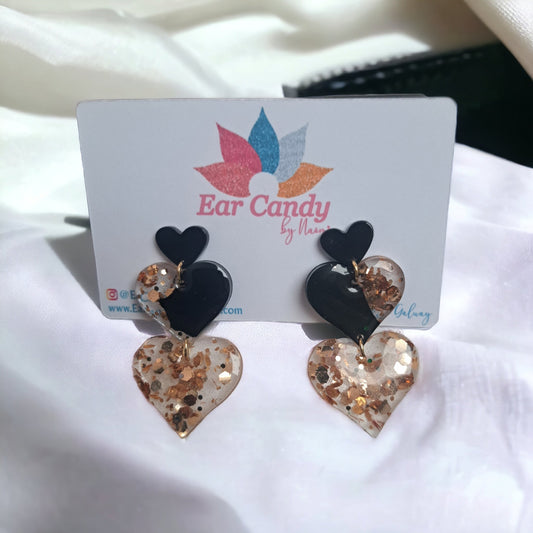 Triple Heart drops - Ear Candy by Naomi Triple Heart drops